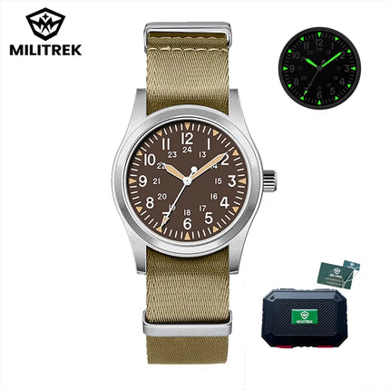 2026 MILITREK 9001 Military Retro Style Men'S Quartz Watch 10 Bar Waterproof Sapphire 360l Stainless Steel Luminous Reloj Hombre