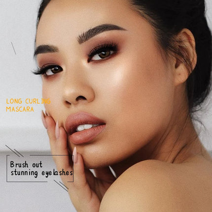3D Waterproof Curling Mascara Liquid Fiber Black Eyelashes Brush Long Lasting Natural Eye Makeup Extension Fixed shape