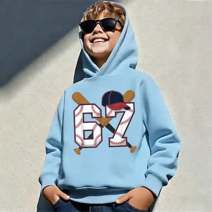 Funny 67  Costume hodie Trendy Christmas 67 Tree Printed long short hoodie Children Boys Holiday Tee Kids Xmas Tops