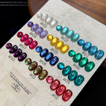 TC 10ML Purple cat eye Nail Gel polish set Semi Permanent Nail Art Soaking UV LED Nail Salon DIY Nail Salon Gel