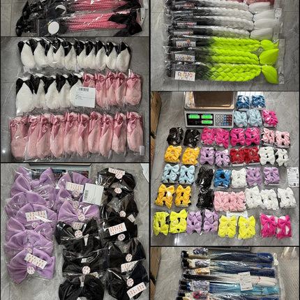 2pcs/pair New Motorcycle Helmet Braids Woman Braids Wig For Motorbike Helmets 164 colors Twist Dual Pigtail Ponytail With Sucker
