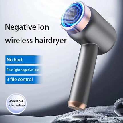 Hair Dryer Charging Portable USB Rechargeable Hairdryer High-Power Home Quick-Dry Hair Salon Travel Blow Dryer