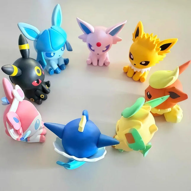 Pokemon Eevee Family Anime Figure Gashapon Capsule Toys Mini Doll Blind Box Toy Collection Ornaments  Gifts
