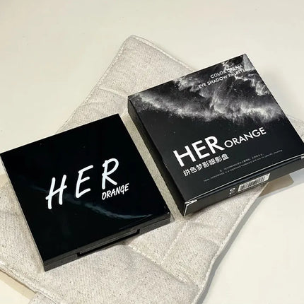 Herorange Color Block Dream Shadow Palette Four-Color Glitter Chameleon Effect Pearlescent Sparkling Easy to Apply Long-Lasting Non-Fading Mashed Potato Texture Four-Color Eyeshadow Palette Cosmetics Christmas Gift