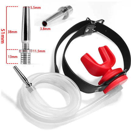 BDSM Piss Urinal Mouth Gag Adult Game Bite Gag Sexual Slave Fetish Harness Penis Plug Flow Into the Mouth Sex Toys For Man Woman
