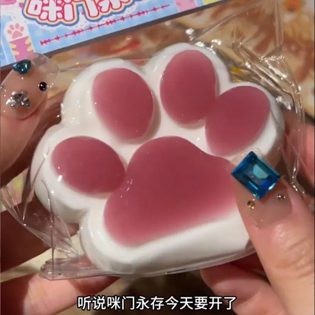 Cute Green Purple Taba Squishy Toy Big Cat Paw Silicone Squeeze Toys Fidget Toy Squishy Cat Paw Stress Relief Toy Gifts For Kids