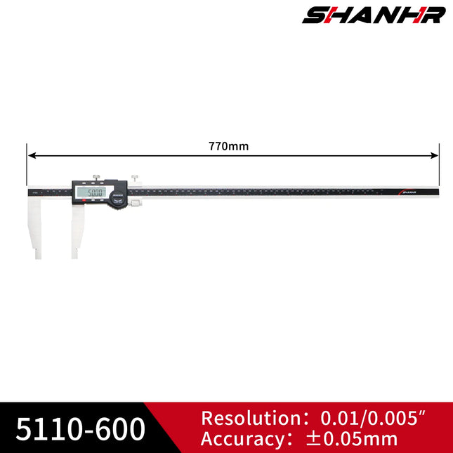 SHANHR 500/600 MM Digital Vernier Caliper Gauge Electronic Caliper LCD Micrometer Caliper Stainless Steel Measuring Tool