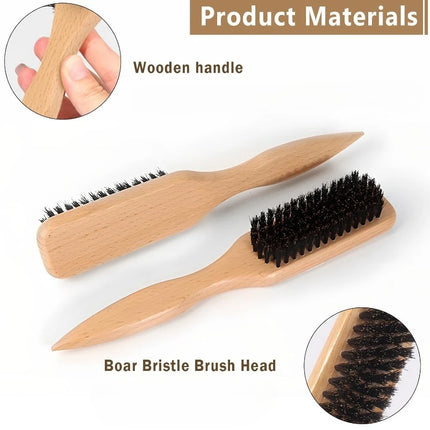 Professional Barber Styling Bristle Brush- Fragrance-Free Boar Bristle Hair Brush (Unisex) , Suitable for Thick/Fine Hair