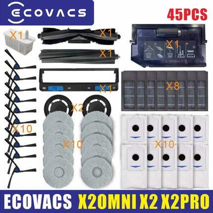 Ecovacs Deebot X2 Omni X2 / X2 Pro Plus/DEX86 Vacuum Hepa Filter Cleaner Robot Mop Cloths Main Side Brush Cover Accessories