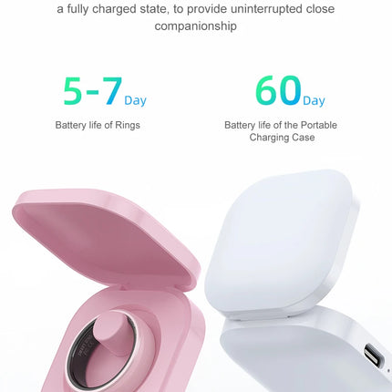 Smart Ring For Men Women With Charging Case,Couple Space Interaction,Health and Sleep Monitor,Multi Sport Mode,5ATM Waterproof