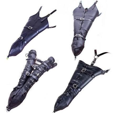 Black PU Leather Arm Restraint Sex Bondage BDSM Arm Binder Restraint Slave Role Play Kit Armbinders Erotic Adults Game Sex Toys