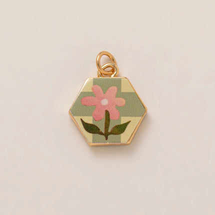 Popular DIY Color Accessories Pendant for Women's 12th Birthday Love Flower charms jewelry making