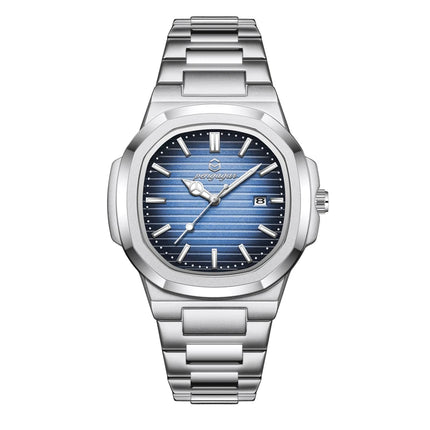 2025 New Luxury Military Man Watch Square Waterproof Luminous Date Week Men Watch Stainless Steel Quartz Men's Watches Reloj+box