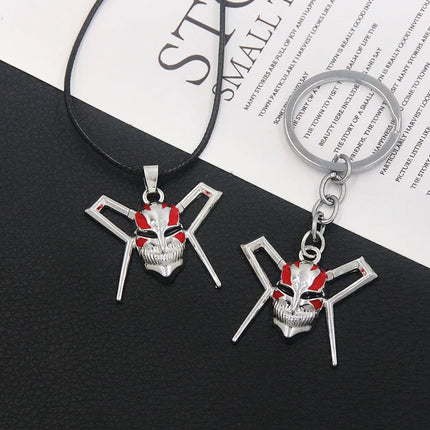 Anime Bleach Keychain Cosplay Props Kurosaki Ichigo Pendant Necklace For Women Men Backpack Charm Choker Jewelry Gifts