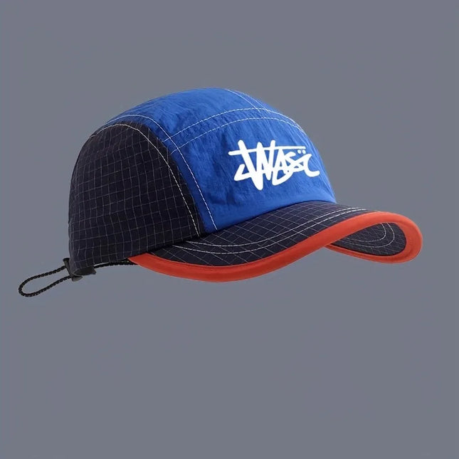 2025 New Short Brim Hat Men's Color Block Summer Lightweight Quick-Dry Five-Panel Baseball Cap Outdoor Running Sports Visor