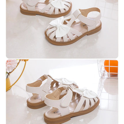 Baby Sandals for Girl Peep-toe Breathable Bow-knot Princess Children Fashion Soft 2024 Summer New Girls Sandals Cute Versatile