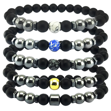 Anti-Swelling Black Obsidian Anklet Bracelet Treatment  Adjustable Weight Loss Magnetic Therapy Magnet Anklet Bracelet Women Men