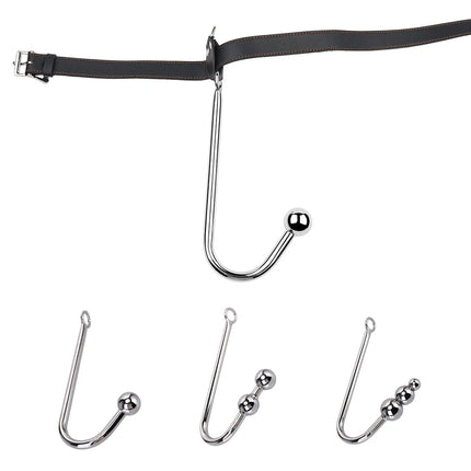 BDSM Sex Toys Adjustable Size Leather Collar Neck Bondage Kit Anal Hook Metal Butt Plug MAdult Games Couple Flirt Sex Toys