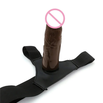 Men Strap On Dildo Panties Wearable Hollow Penis Lengthen Sleeve Strapon Dildo Pants Harness Belt for Man Sex Toys For Woman Gay