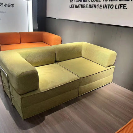 150CM Modern Style Air Compression Fabric Flannel Deformable Modular Couch for Living Room Sectional Composable  Sofa Bed