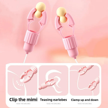 Sucking Vibrating Nipple Clamps Tongue Vibrator Labia Clitoris Clamps Stimulating Massager For Women Breast Massage Masturbator