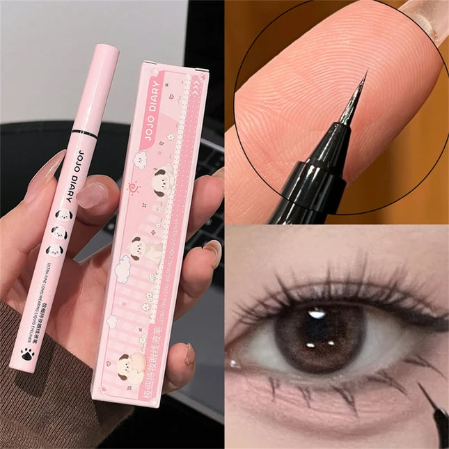 Quick-dry Eyeliner Pencil Makeup Lasting Smooth Ultra Thin Black Brown Matte Eye Liner Waterproof Liquid Eyeliner Pen Cosmetics