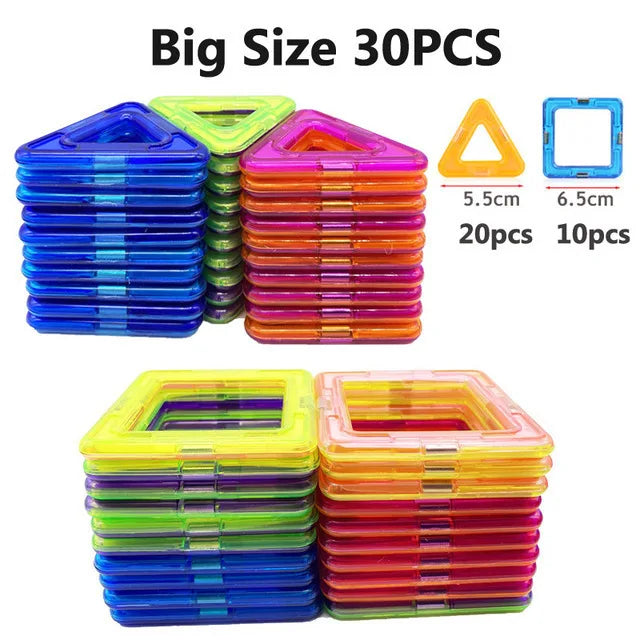 Big Size Magnetic Designer Construction Set Model & Building Toy Plastic Magnetic Blocks Educational Toys For Kids Gifts