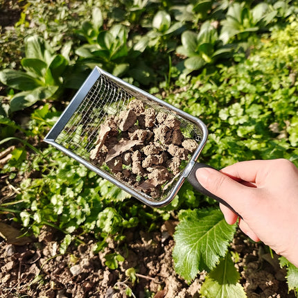 Gardening Soil Sifter Pack of 2 with Handle 3.8mm/5mm Mesh for Sand Compost Rocks Dirt Ideal for Garden Sifting Shovel Work