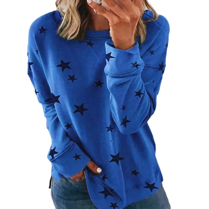 2025 Autumn Winter New Women's Sweatshirt Loose Oversized Long-Sleeved T-Shirt Printed Tops for Woman