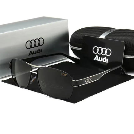 Audi Glasses UV400 Polarized Rectangle Sunglasses for Men Women Driving Motorcycle Cycling Glasses with AntiGlare Lens 553
