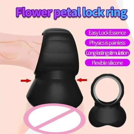 Couple Shock Delay Liquid Silicone Egg Lock Rings Adult Male Penis Lock Ring Shockproof Egg Lock Ring for Enhanced Pleasure
