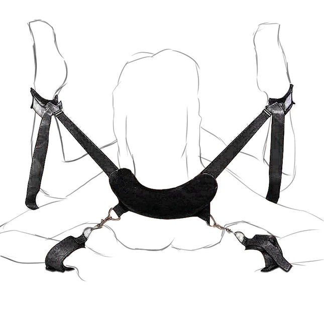 Adult Games Slave BDSM Bondage Nylon Handcuff Sex Toys For Woman Couples Fetish Cuffs Thigh Restraint Set Open Legs Sex Products
