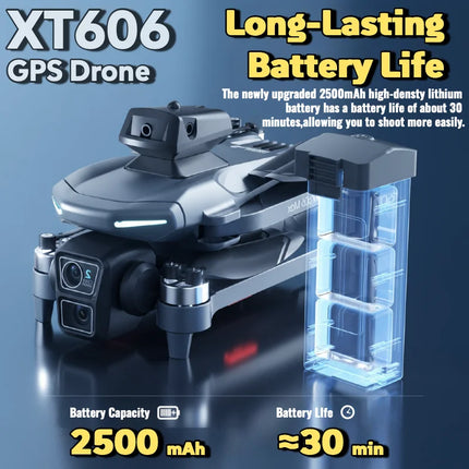 2026 Lenovo XT606 MAX GPS Drone 4k Professional 8K HD Camera FPV Wish Screen Drone 360° Obstacle Avoidance Quadcopter Toys Drone