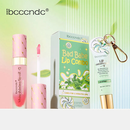 Lip Oil Lipstick Set Long Lasting Hydration Lightweight Texture Natural Lipgloss Lip Deeply Moisturizing Lip Makeup Cosmetics