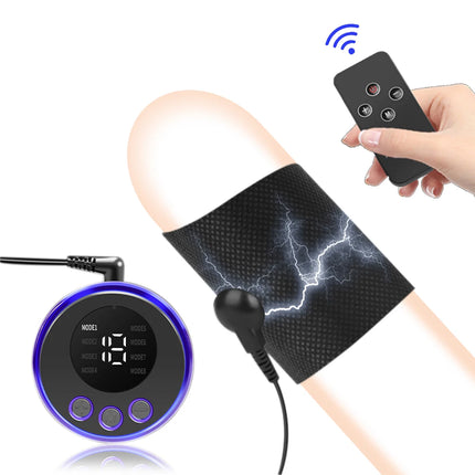 Male Electric Shock Penis Sleeve Glans Ring Pads Cock Extender Enlarger Stimulator Sex Tool For Men Masturbate Sex Toy Vibrators