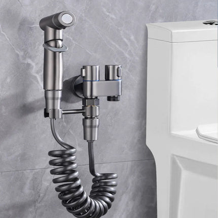 Stainless steel Handheld Toilet Sprayer Bidet Faucet Shower Head Hygienic Shower Toilet Faucets Double Outlet Bidet