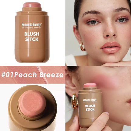 2-in-1 Cream Blush Stick - Waterproof Matte & Skin-Fusing, Long-Lasting Natural Red, Highly Pigmented & Easy Blend