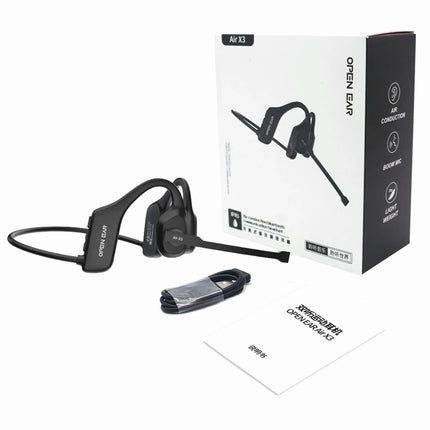 Open-Ear Headsets with Noise Canceling Boom Microphone Lightweight Bluetooth Wireless Headphones for Trucker Office Call Center