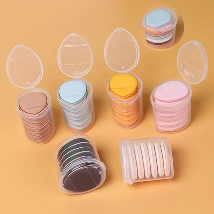 6/10Pcs Mini Finger Puff Foundation Small Air Cushion Powder Sponge Face Concealer BB Cream Cosmetic Applicator Makeup Tools