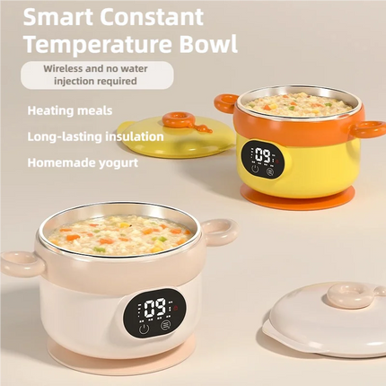 470ml Smart Insulated Bowl for Kids Portable Picnic Milk/Food Warmer 3600mAh Stainless Steel Heating Insulated Lunch Box