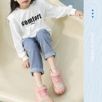 Wide-toe Kid Barefoot Boots Autumn Winter Waterproof Children Hiking Shoes Girls Boys Non-Slip Athletic Walk Trekking Sneakers