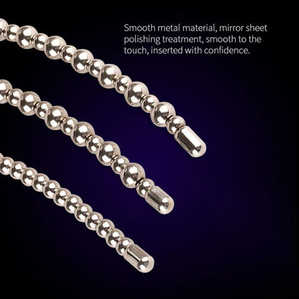 Runyu Stainless Steel Urethra Pull Beads Horse Eye Stick Massager SM Urethral Catheter Metal Penis Plug Male Adult Stimulator