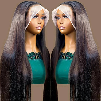 HD 360 Full Lace Wig Human Hair Pre plucked HD Lace Wig 13x6 Human Hair Wigs 36 inch Bone Straight Lace Frontal Wig For Women