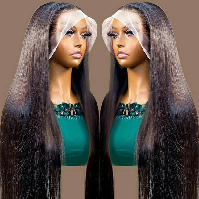 HD 360 Full Lace Wig Human Hair Pre plucked HD Lace Wig 13x6 Human Hair Wigs 36 inch Bone Straight Lace Frontal Wig For Women
