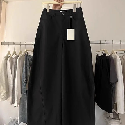 Korean Style Casual Pants Women's Summer New Large Size Fat MM Loose Hip Covering Slimming Wide Leg Long Pants