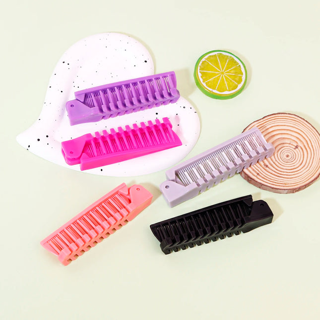 Portable Travel Folding Comb & Brush – Anti-Static Styling Massage Comb, Professional Hair Styling Tool for Real Hair Wigs