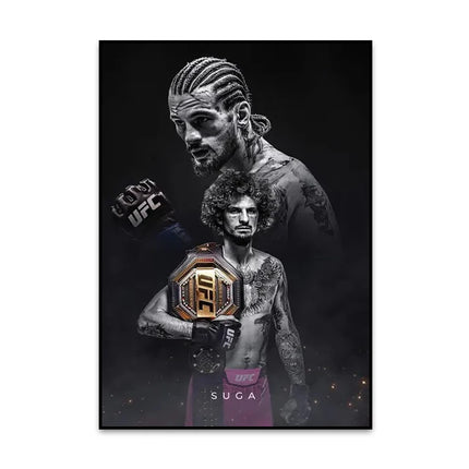 Boxing Fighting Star Canvas Wall Art Print Poster MMA Decorative Painting Modern Home Decor Boxing Sports Lover Gift Unframed