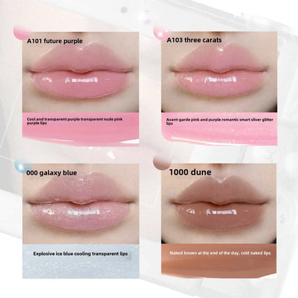 HYNTOOR 3D Mirror Lip Glaze - Future Fantasy Planet, Shining Bright Color Lip Gloss, Removes Dead Skin and Fades Lip Lines, Lip Care Makeup