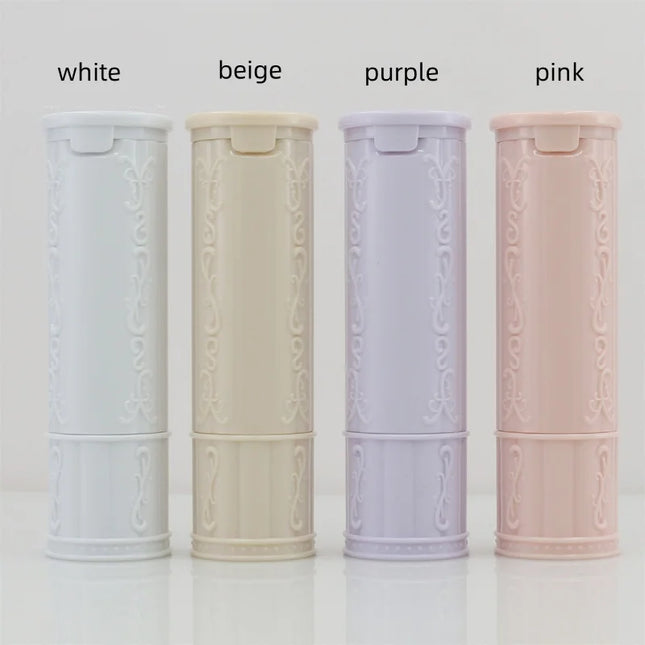 10/30/50PCS 12.1mm Empty Lipstick Tube With Embossed And Mirror DIY Lip Balm High Gloss Solid Blush Cosmetic Packaging