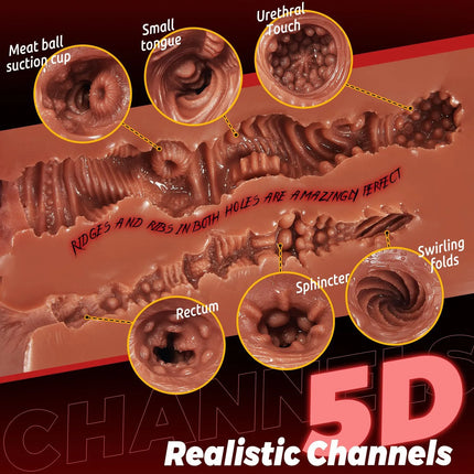 2 in 1 Pocket Pusssy for Men Silicone Vagina Anal 18 Realistic Masturbator Sex Toys for Sex Machine Jerkmate Adult Toys Sex Shop